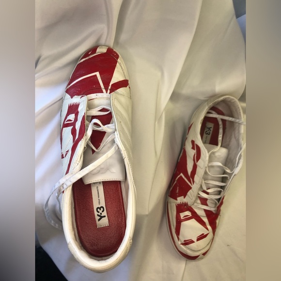 Super Rare Y-3 Adidas with abstract Yohji Yamamoto 12 white & Red - Picture 10 of 14
